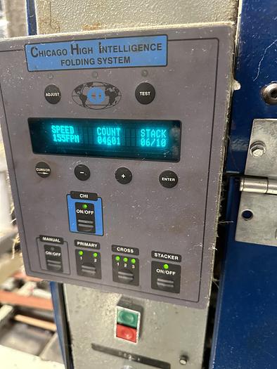 Used Chicago sheet folder with stacker