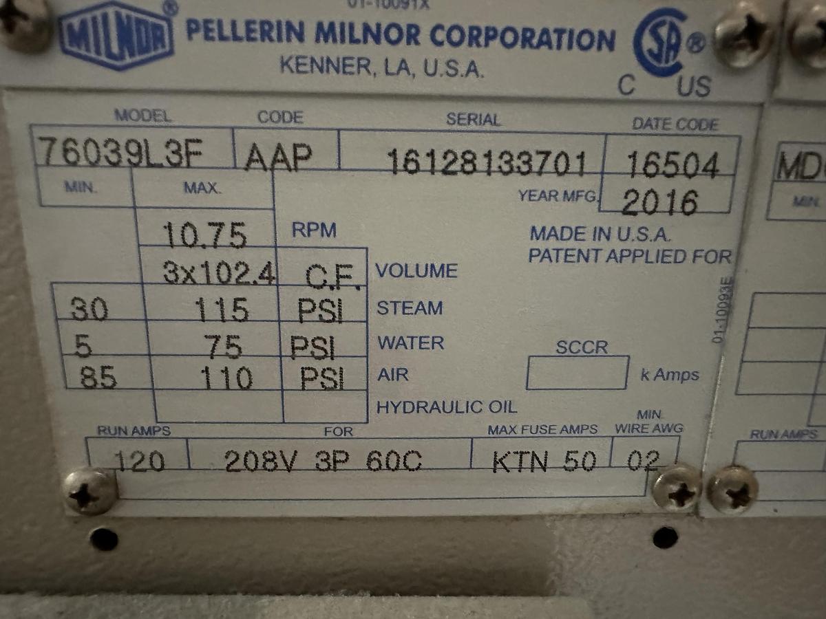 Used 2016 MILNOR 76039L3F