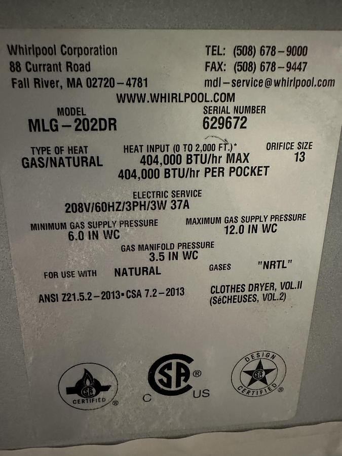 Used 2017 MILNOR MLG-202DR