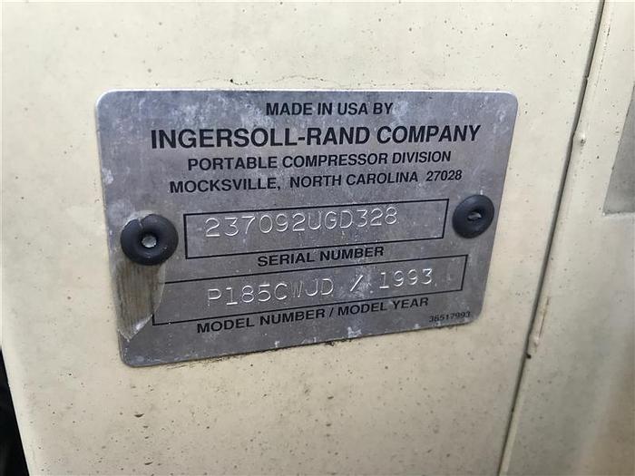 Used 1993 Ingersoll-Rand P185CWJD Air Compressor - Sold
