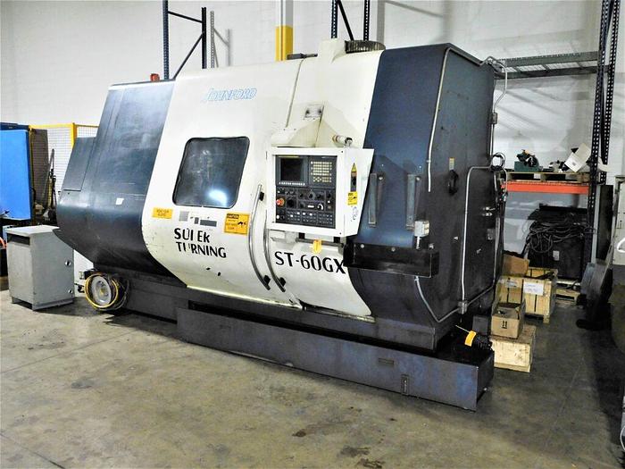 Used Johnford ST-60GX+CF 31″x54″ CNC Slant Bed Turning Center Fanuc I0-TD with Tooling