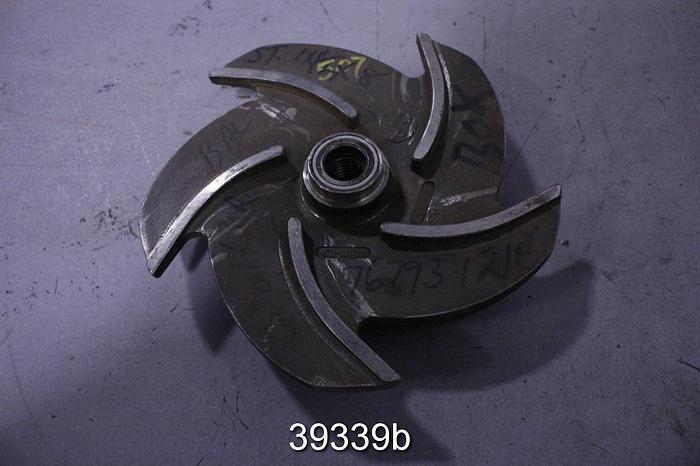 Used Goulds 3196 1x1.5x8 Pump Impeller, 5 Vane, 8" Diameter #39339