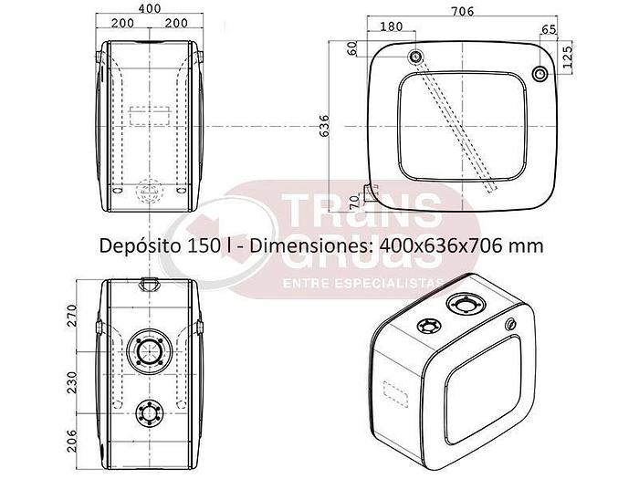 Depósito de aceite 150 l