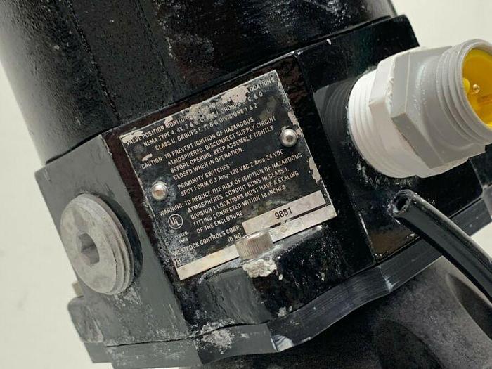 Used 2 ITT Sherotec 3-way Stainless Steel Valve w/ Position Monitors & 1" Fittings