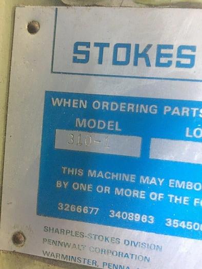 Used STOKES TABLET PRESS – MODEL 310-1 (#8712)