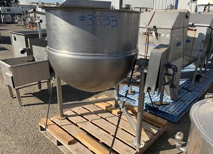 Used 100 Gallon Groen Jacketed Tilting Steam Kettle