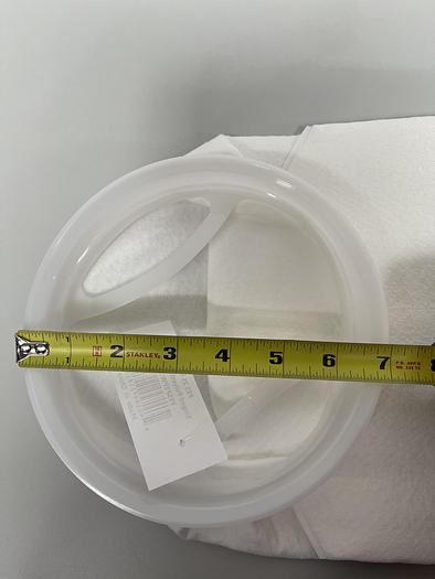Duda  Welded Polyester Filter Bag, With Plastic Collar flange, L/32" D/ 7"