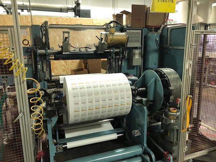 Used 36" WIDE JENNERJAHN MODEL JJM AD ROLL CONVERTER 6" DIAMETER REWIND