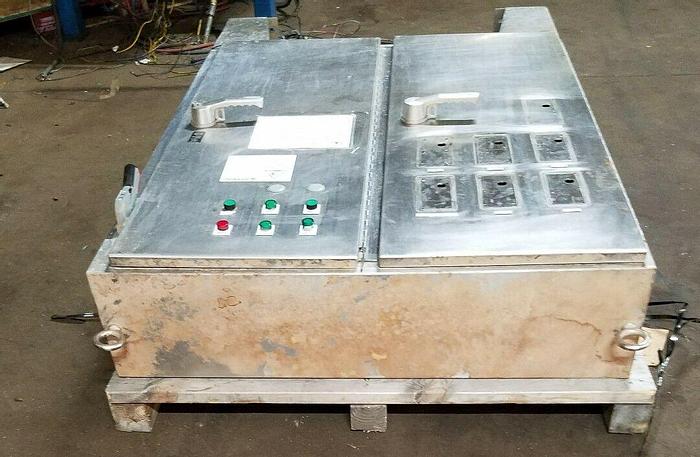 Used Hoffman Stainless A60C4912SSLP3PN4 60"X49"X12" Floor mountNema 4X Enclosure