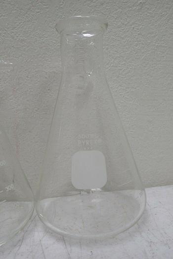 Used Lot of 5 Pyrex 5340 500mL Glass Filter Flasks