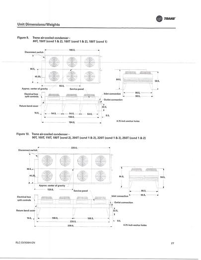 Used 90 TON TRANE INDOOR CHILLER – WATER COOLED (#9803)