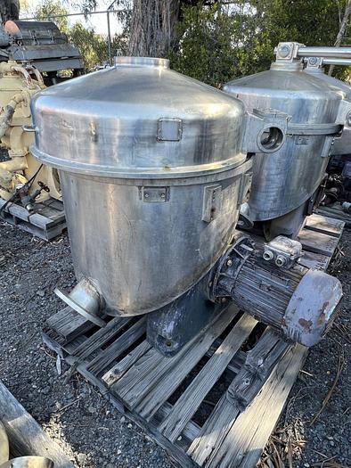 Used Centrifuge, Disc, Batch, Solid Wall, Westfalia, TTA-50-02-06, (3) #Z202999