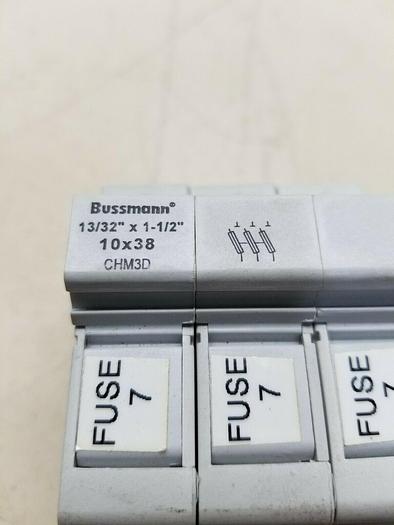 Used Bussmann Fuse holder CHM3D with Fuses CCMR 8
