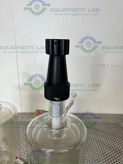 Used Lot of 2 - HEL  1 Liter Triple Wall Jacketed Glass Reactor w/ Valve