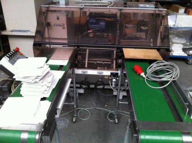 Used Dürselen Corta PB 09 automatic paper drilling line 1999