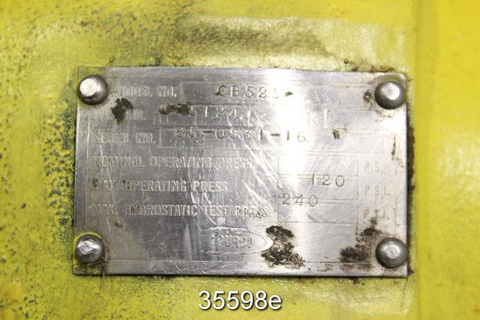 Unused Durco CB525 4" Air Operated 3-Way Valve #35598