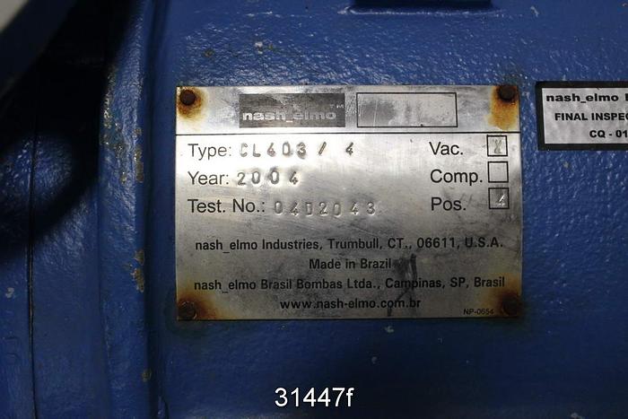 Used Nash CL403/4 Vacuum Pump #31447