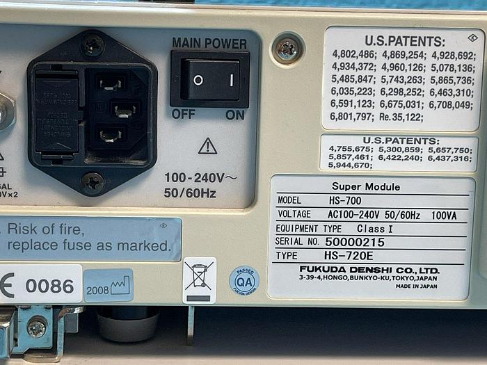 Used Fukuda Denshi Patientenmonitor Dynascope DS-7300 mit HS-700 Super Module und IB-7300 Input Box