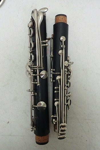 Used Vintage Unnumbered Plain Normandy France Wood Clarinet Serial #19566 w/ Case
