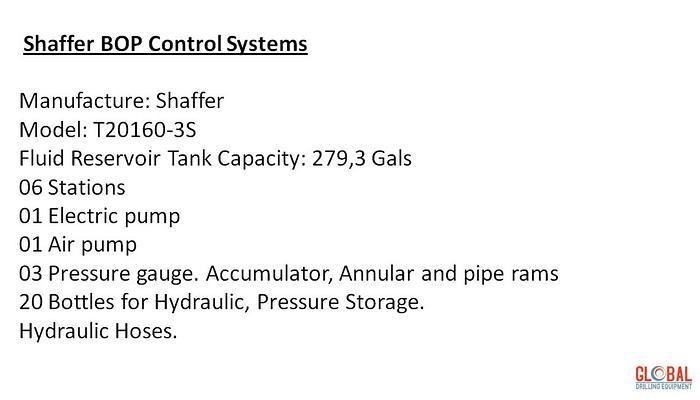 Used Item 0673 : Shaffer BOP Control Systems