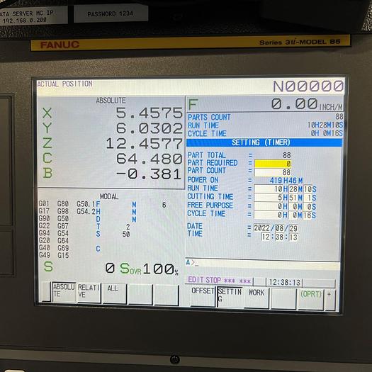 Used 19.6"X, 15.74"Y, 15.74"Z, FANUC, 2018, ROBODRILL, ALPHA D21MiB5, CNC DRILL & TAPPING CENTER