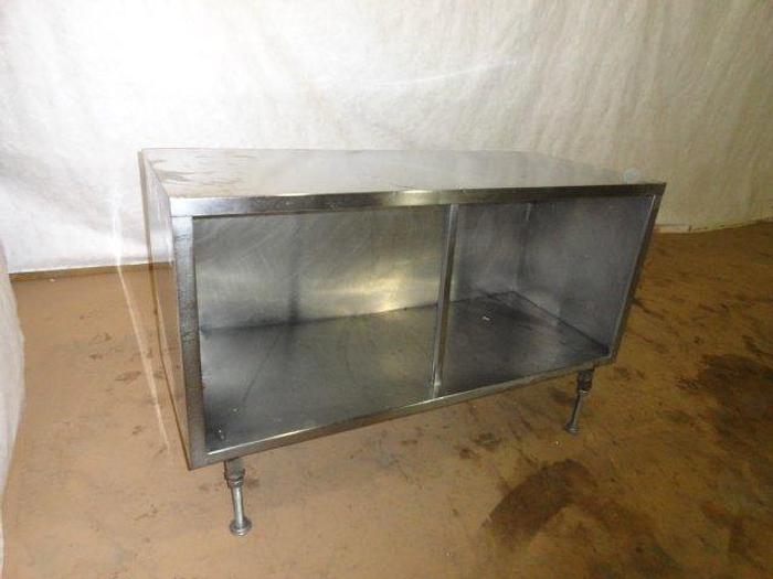 Used Stainless Steel Table w/Under Cabinets; 5'L x 2'W x 38"H