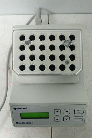 Used Eppendorf 5350 Thermomixer Shaker with 24 x 1.5ml Heat Block & Cover