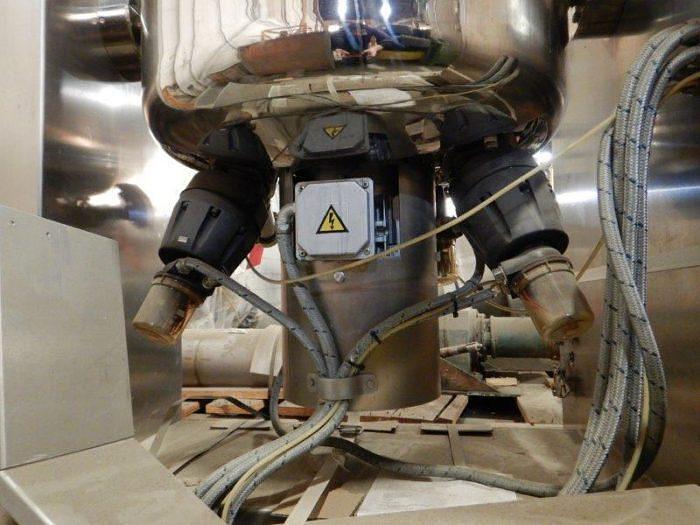 Used 40 GALLON (150 LITER) OLSA VACUUM HOMOGENIZER MIXER - 316L S/S - JACKETED