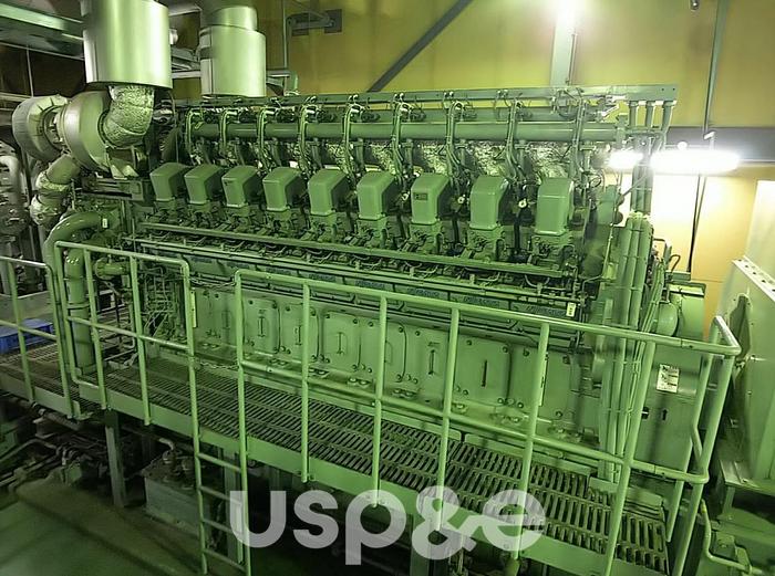 Used 5.7 MW 2004 Used Niigata 18V22AG Natural Gas Generator Sets