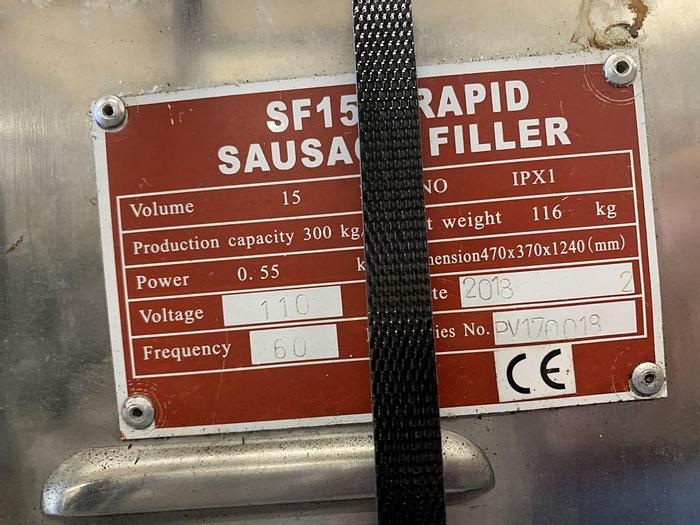 Used Stuffer, Sausage, SF150 Rapid Sausage Filler, 300 kg/hr #S744455