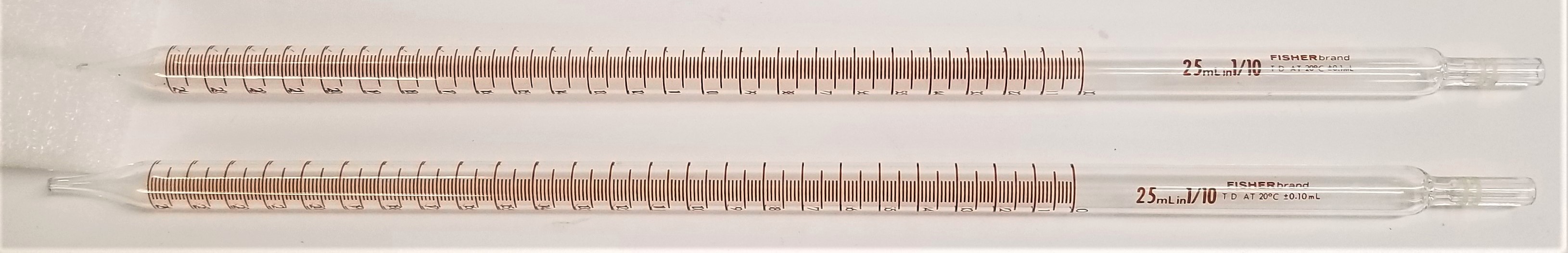 New Open Box Fisherbrand 13-671-108E Large Tip Opening Serological Pipet - 25mL in 1/10 (Pack of 5)