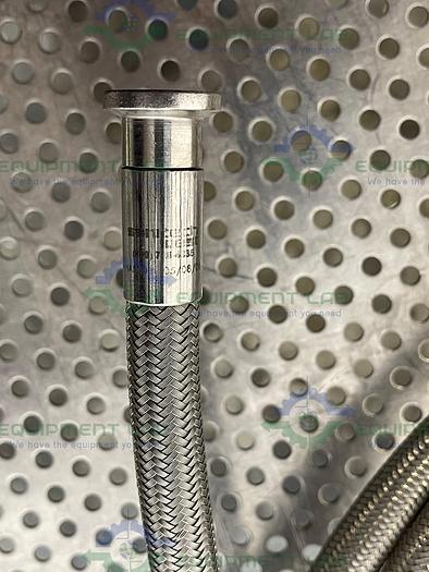 Used 240" Stainless Steel Braided Hose w/ 1" to 1/2" Sanitary Fitting