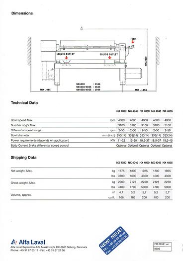 Used Alfa Laval AVNX 935B-31G (NX 4555) decanter