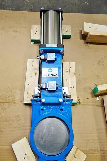 New Orbinox 8" Pnuematic Knife Gate Valve Clyorbexet