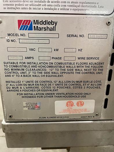 Used Middleby Marshall PS555 Electrically Heated Conveyor Oven
