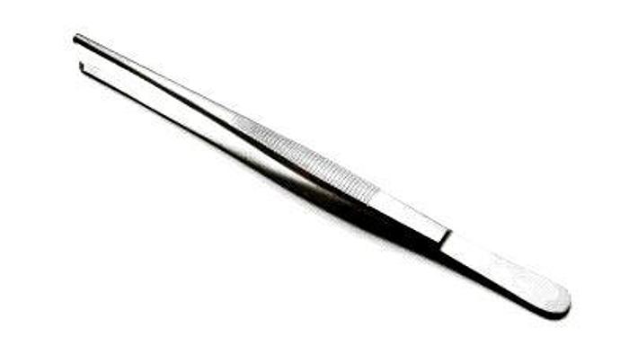 Used Forceps Tissue Dissecting Standard Point 1 in 2 Teeth 175mm (7in)