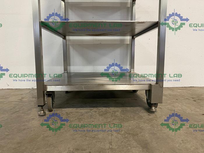 Used 32" W x 30" D x 62" H Stainless Steel Five Tier Rolling Cart
