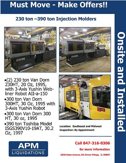 Used Lot of Van Dorn HTs and Toshibas Available