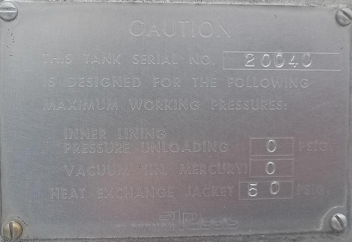 Refurbished 2,500 GALLON CREPACO DOME TOP FLAT PITCHED BOTTOM JACKETED PRESSURE WALL PROCESSOR - S/S