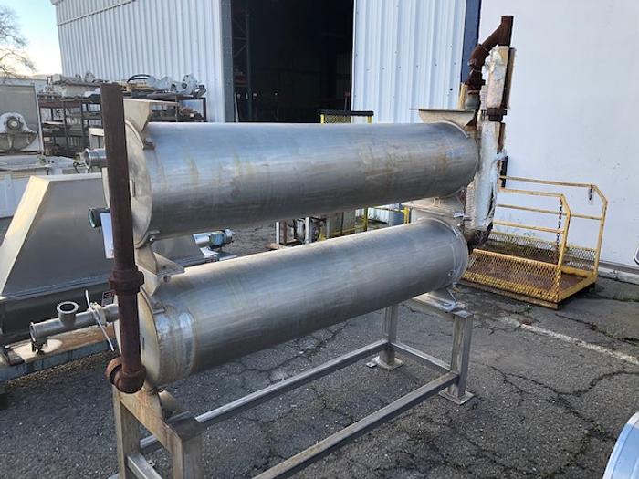 Used Cherry Burrell Twin Barrel Tube In Shell Heat Exchanger