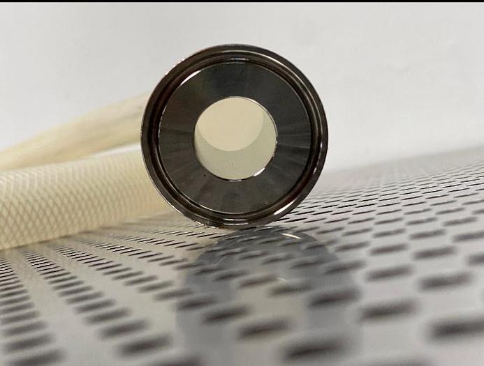 Used Flexible Silicone Hose 192" w/ 1 1/2" Stainless Steel Sanitary Fittings