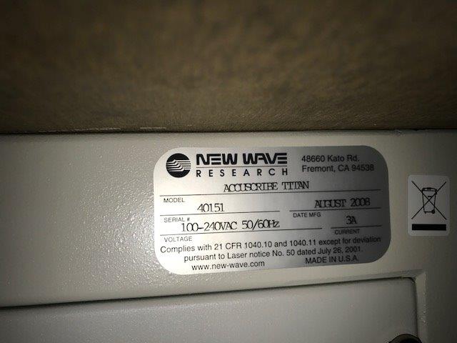 Used Newwave Research Accuscribe Titan Laser Scribe - Manual System