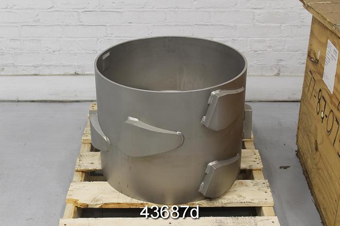 Used Black Clawson Stainless Steel UV200 Drum 450 Dolphin 8-Foil Solid Rotor #43687