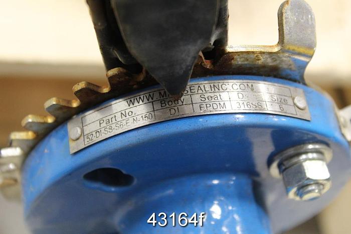 Used Max Seal Inc. 6" Hand Operated Butterfly Valves #43164