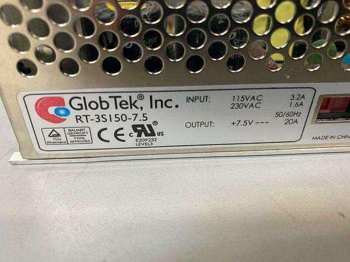 Used GlobTek RT-3S150-7.5 Power Supply 115/230V-AC