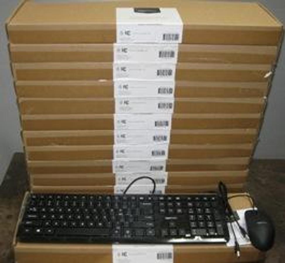 Used QTY. 14. AMAZON BASICS WIRED KEYBOARD AND WIRED MOUSE BUNDLE PACK