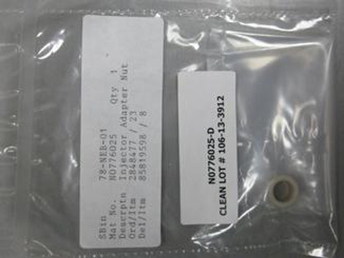 Used QTY. 1. PERKIN ELMER INJECTOR ADAPTER NUT