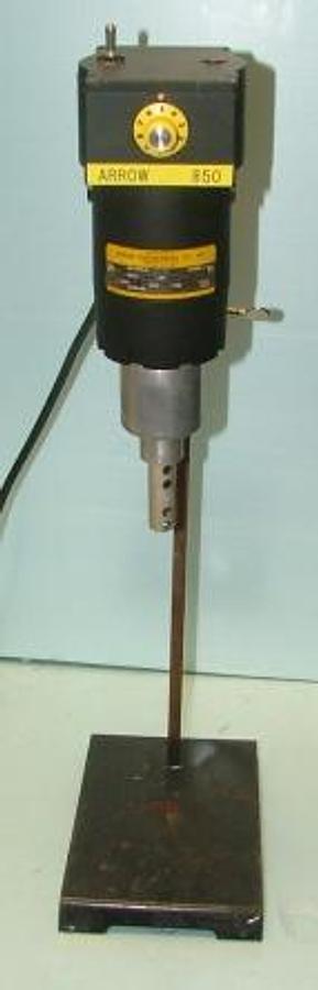 Used LAB MIXER ARROW ENGINEERING CO INC FRAME 30-AHX-0 SPEC 25182 90VDC 1.14A DUTY CONT AMB TEMP 40 DEG C 1/10 HP RPM 6000