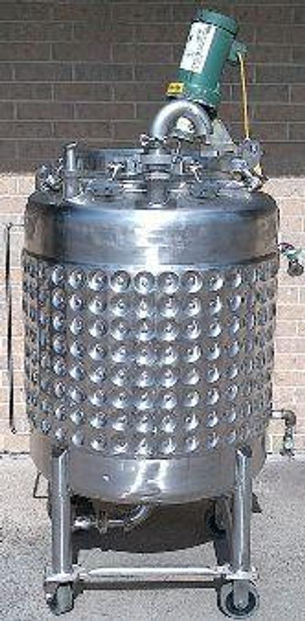 Used Stainless Steel Jacketed Mix Tank