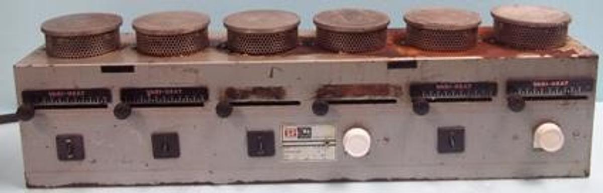Used QTY. 1. PRECISION SCIENTIFIC VERI-HEAT CAT. NO.: 65500 6 PLACE HOT PLATE